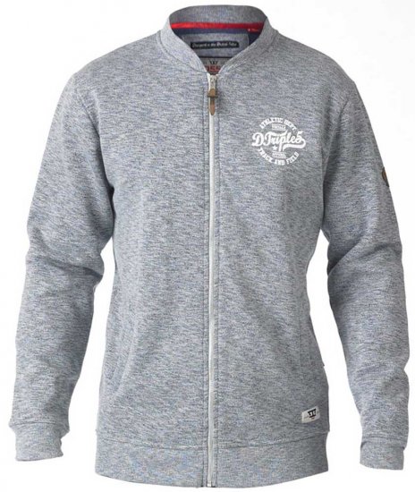 D555 Sandford Sweat Jacket Grey - Суичъри & cуичъри с качулка - мъжки суичъри големи размери