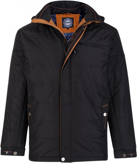 Kam Jeans 65 Padded Jacket Black - Якета - мъжки якета големи размери