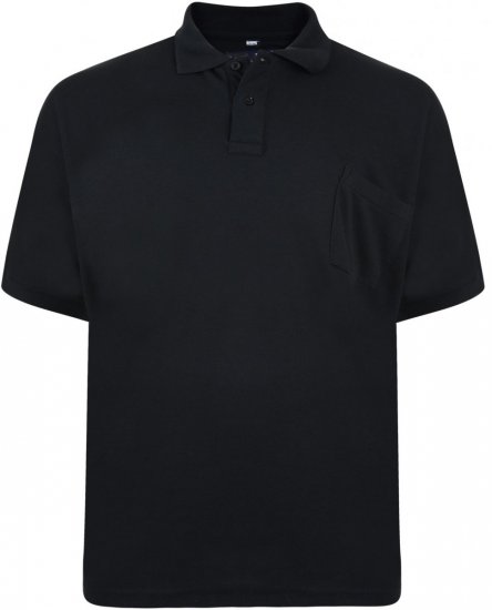 Motley Denim Polo Black - Поло тениски - мъжки тениски с яка големи размери