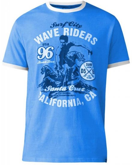 D555 Balder T-shirt Royal Blue - Тениски - мъжки тениски големи размери