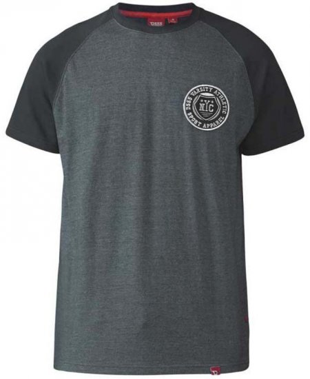 D555 Spencer T-shirt Charcoal - Тениски - мъжки тениски големи размери