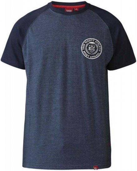 D555 Spencer T-shirt Navy - Тениски - мъжки тениски големи размери