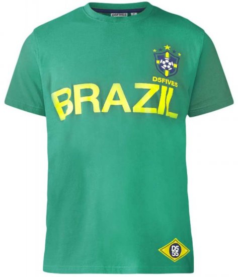 D555 Ricardo T-shirt Green - Тениски - мъжки тениски големи размери