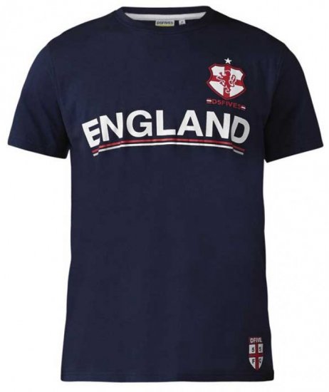 D555 Leon T-shirt Navy - Тениски - мъжки тениски големи размери