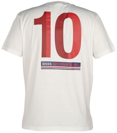 D555 Leon T-shirt White - Тениски - мъжки тениски големи размери