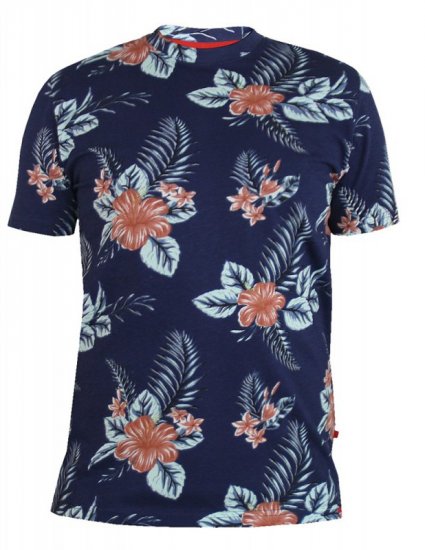 D555 Castro T-shirt Navy - Тениски - мъжки тениски големи размери