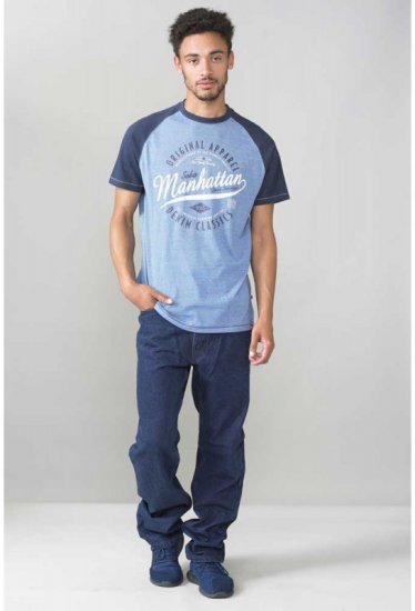 D555 Gunner T-shirt Blue - Тениски - мъжки тениски големи размери