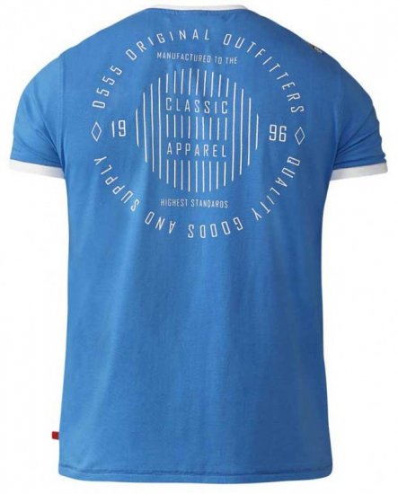 D555 Otis T-shirt Blue - Тениски - мъжки тениски големи размери
