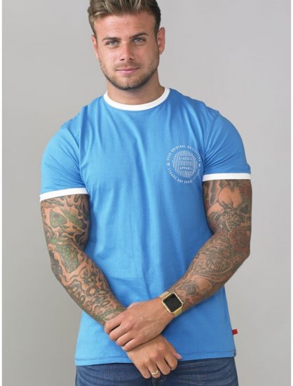 D555 Otis T-shirt Blue - Тениски - мъжки тениски големи размери