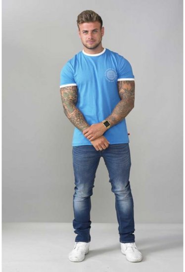D555 Otis T-shirt Blue - Тениски - мъжки тениски големи размери