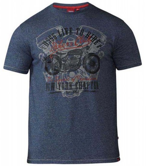 D555 Bradley T-shirt Blue - Тениски - мъжки тениски големи размери