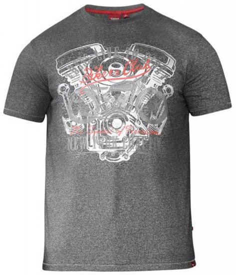 D555 Bradley T-shirt Charcoal - Тениски - мъжки тениски големи размери