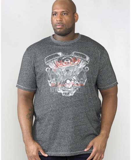 D555 Bradley T-shirt Charcoal - Тениски - мъжки тениски големи размери