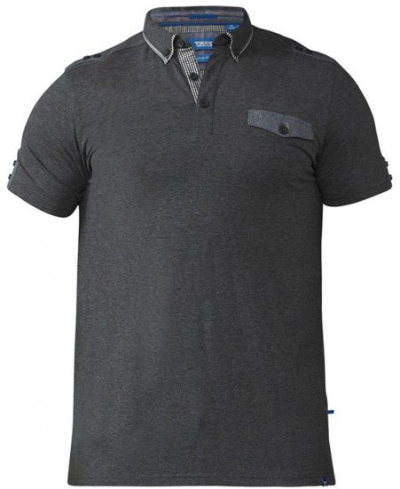 D555 Hogan Polo Charcoal - Поло тениски - мъжки тениски с яка големи размери
