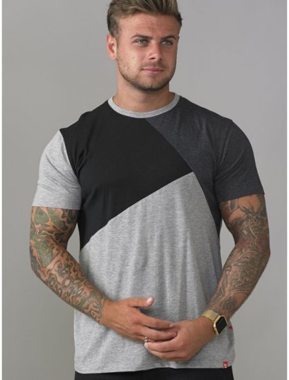 D555 Authentic T-shirt Grey - Тениски - мъжки тениски големи размери