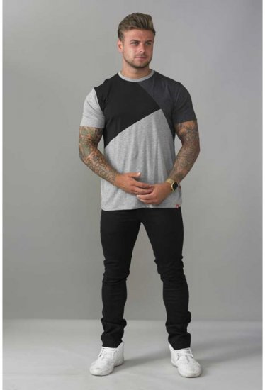 D555 Authentic T-shirt Grey - Тениски - мъжки тениски големи размери