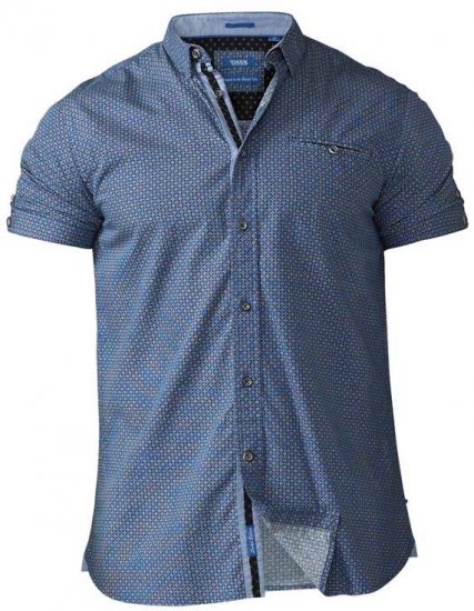 D555 Limburg Short Sleeve Shirt Blue - Ризи - мъжки ризи големи размери