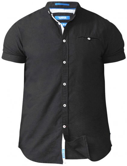 D555 Dwight Short Sleeve Shirt Black - Ризи - мъжки ризи големи размери