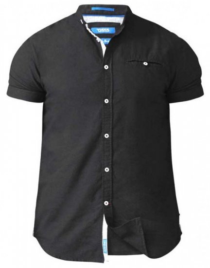 D555 Dwight Short Sleeve Shirt Black - Ризи - мъжки ризи големи размери