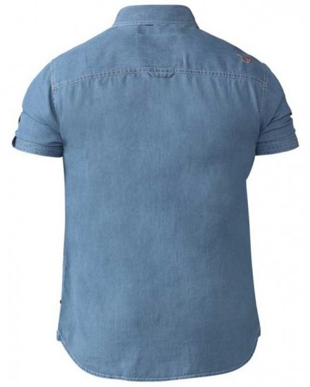 D555 Nathan Short Sleeve Shirt Blue - Ризи - мъжки ризи големи размери