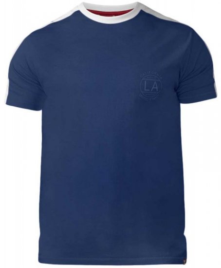 D555 Rick T-shirt Navy - Тениски - мъжки тениски големи размери
