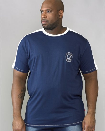 D555 Rick T-shirt Navy - Тениски - мъжки тениски големи размери