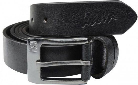 Kam Jeans 913 Jeans Belt Genuine Leather Black, 3,5cm - Колани - мъжки колани големи размери