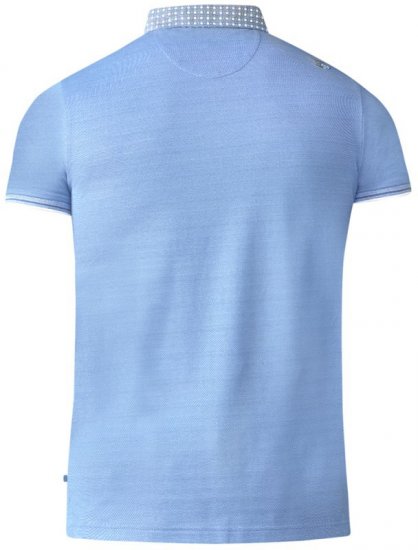 D555 Journey Fine Melange Polo Blue - Поло тениски - мъжки тениски с яка големи размери