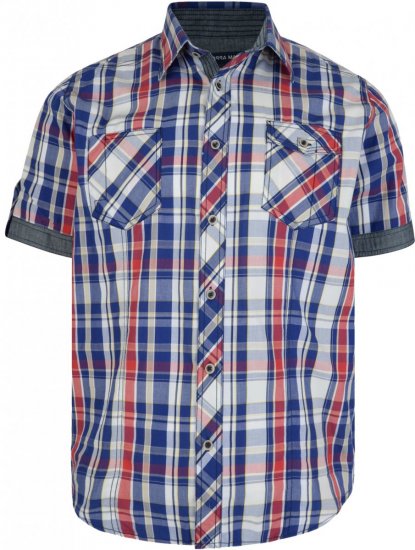 Kam Jeans 6149 Short Sleeve Shirt Stone - Ризи - мъжки ризи големи размери