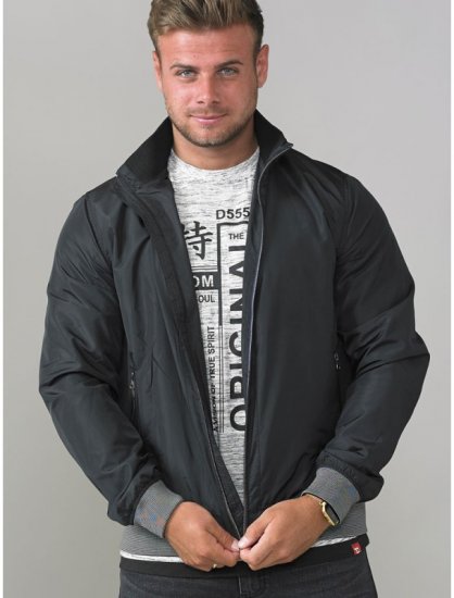 D555 Felix Lightweight Bomber Jacket Black - Якета - мъжки якета големи размери