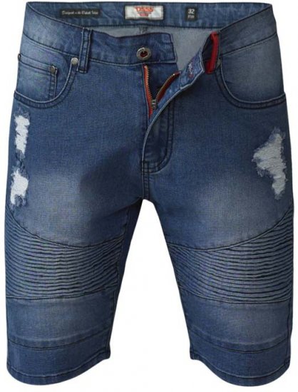 D555 Rodrigo Stretch Biker Style Shorts - Шорти - мъжки къси панталони големи размери