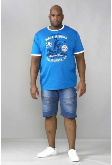 D555 Rodrigo Stretch Biker Style Shorts - Шорти - мъжки къси панталони големи размери