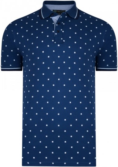 Kam Jeans 5225 Printed Polo Denim - Поло тениски - мъжки тениски с яка големи размери