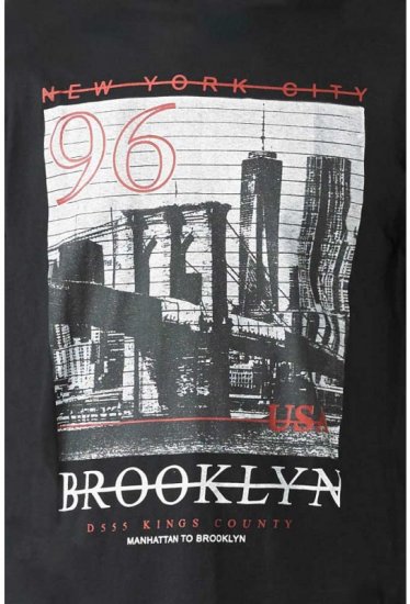 D555 Cain T-shirt Black - Тениски - мъжки тениски големи размери