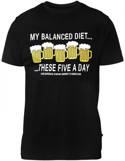 D555 Madison T-shirt Black - Тениски - мъжки тениски големи размери
