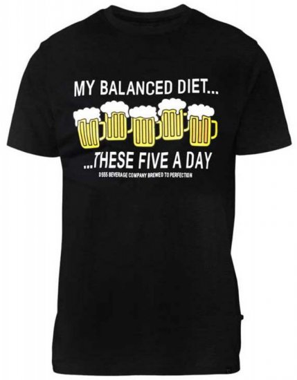 D555 Madison T-shirt Black - Тениски - мъжки тениски големи размери