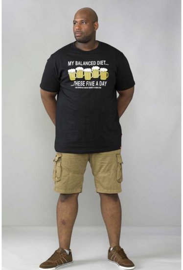 D555 Madison T-shirt Black - Тениски - мъжки тениски големи размери