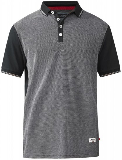 D555 Cecil Polo Black - Поло тениски - мъжки тениски с яка големи размери