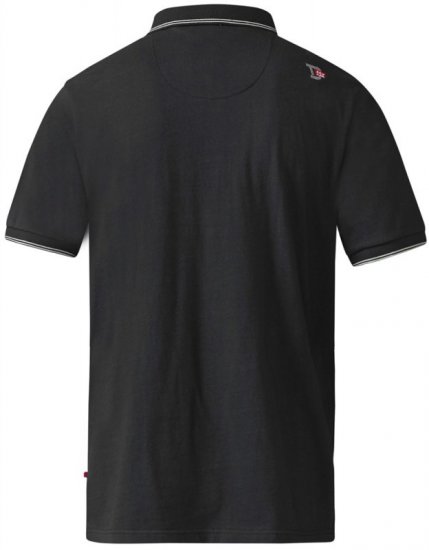 D555 Cecil Polo Black - Поло тениски - мъжки тениски с яка големи размери