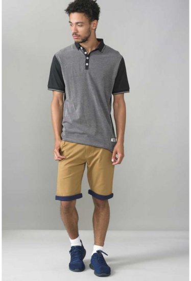 D555 Cecil Polo Black - Поло тениски - мъжки тениски с яка големи размери