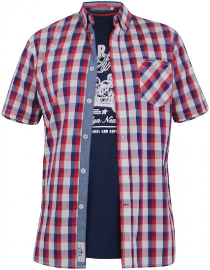 D555 Hadwin Short Sleeve Shirt & T-shirt Combo - Ризи - мъжки ризи големи размери