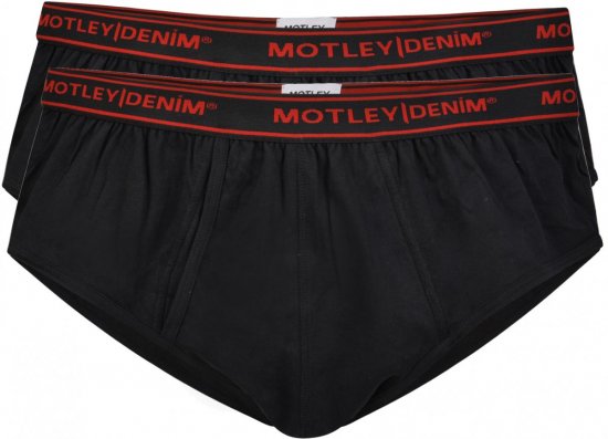 Motley Denim Briefs Black 2-pack - Бельо & Бански шорти - Мъжко бельо големи размери