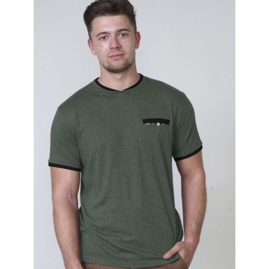 D555 Nelly T-shirt Khaki - Тениски - мъжки тениски големи размери