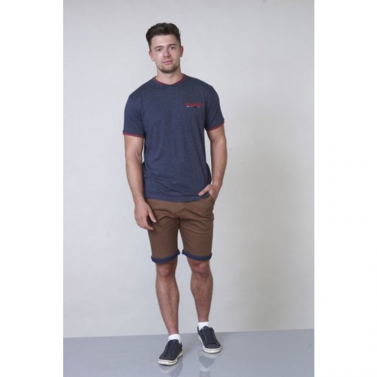 D555 Nelly T-shirt Denim Blue - Тениски - мъжки тениски големи размери