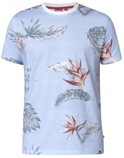 D555 Rufus T-shirt Blue - Тениски - мъжки тениски големи размери