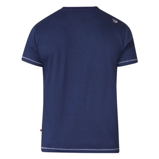 D555 Murray T-shirt Navy - Тениски - мъжки тениски големи размери