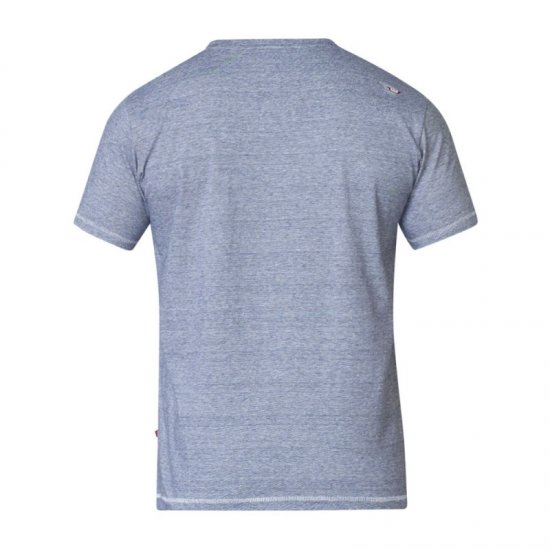 D555 Darcy Embroidered T-shirt Blue - Тениски - мъжки тениски големи размери