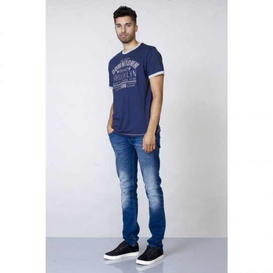 D555 Hatter T-shirt Navy - Тениски - мъжки тениски големи размери