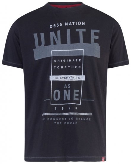 D555 Phillip T-shirt Black - Тениски - мъжки тениски големи размери