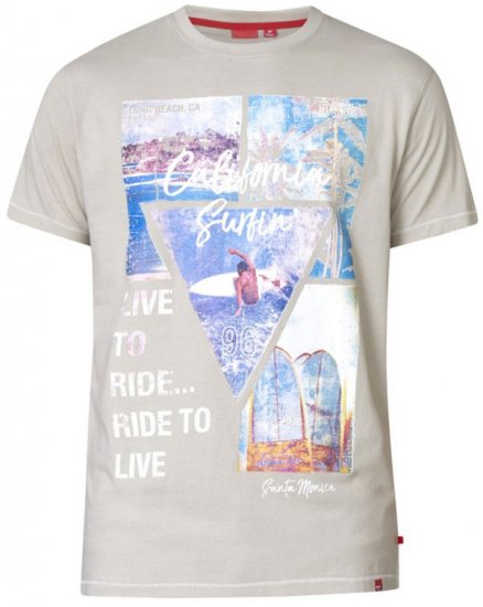 D555 Gordon T-shirt Pale Khaki - Тениски - мъжки тениски големи размери